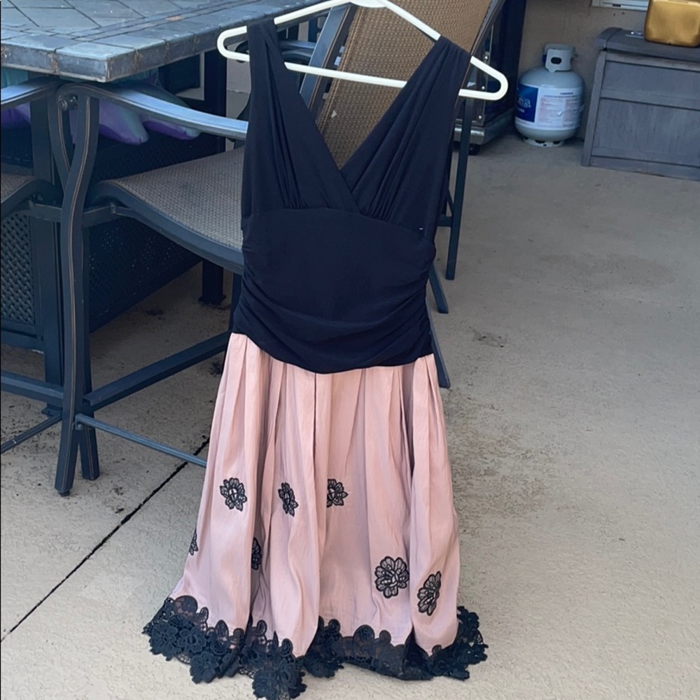 Size 6 black and mauve/pink dress